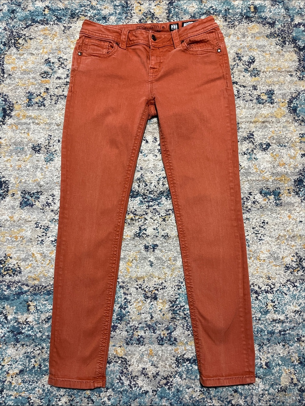 Miss Me Rust Orange Mid-Rise Skinny Jeans Size Size 27